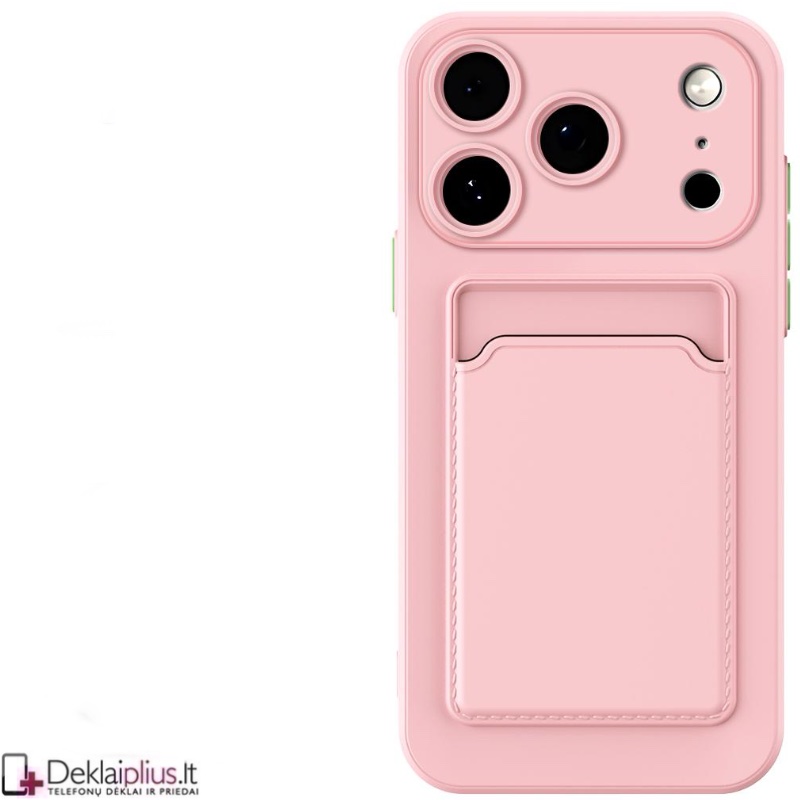 Guminis dėklas su kišenėle - rausvas (Apple Iphone 17 Pro Max/18 Pro Max) Guminis dėklas su kišenėle - rausvas (Apple Iphone 17 Pro Max/18 Pro Max)